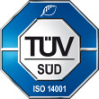 TÜV SÜD zertifiziert nach ISO 14001 Umweltmanagement